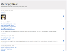 Tablet Screenshot of clearingmyemptynest.blogspot.com