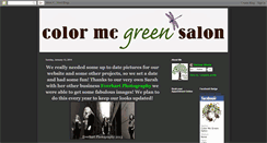 Desktop Screenshot of colormegreensalon.blogspot.com