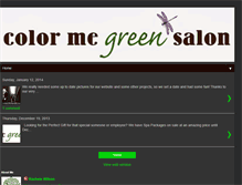 Tablet Screenshot of colormegreensalon.blogspot.com