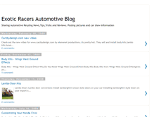 Tablet Screenshot of exoticracersblog.blogspot.com