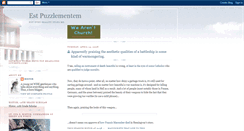 Desktop Screenshot of est-puzzlementem.blogspot.com