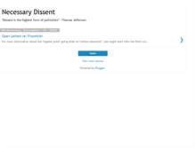 Tablet Screenshot of necessarydissent.blogspot.com