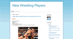 Desktop Screenshot of newwrestlingplayers.blogspot.com