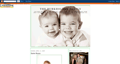 Desktop Screenshot of burkholderfamily.blogspot.com