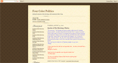 Desktop Screenshot of fourcolorpolitics.blogspot.com