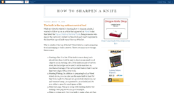 Desktop Screenshot of howtosharpenaknife.blogspot.com