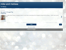 Tablet Screenshot of mikeandmelissawilde.blogspot.com
