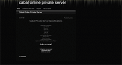 Desktop Screenshot of cabalonlineprivateserver.blogspot.com