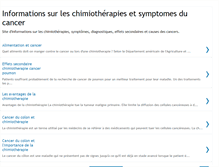 Tablet Screenshot of informations-chimiotherapies-cancers.blogspot.com