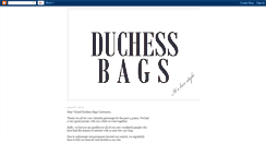 Desktop Screenshot of duchessbags.blogspot.com