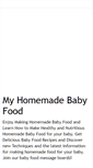 Mobile Screenshot of myhomemadebabyfood.blogspot.com