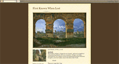 Desktop Screenshot of firstknownwhenlost.blogspot.com
