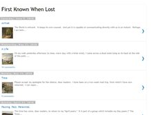 Tablet Screenshot of firstknownwhenlost.blogspot.com