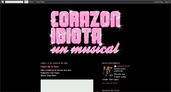 Desktop Screenshot of corazonidiotaunmusical.blogspot.com