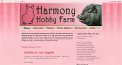 Desktop Screenshot of harmonyhobbyfarm.blogspot.com