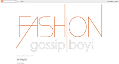 Desktop Screenshot of fashiongossipboy.blogspot.com