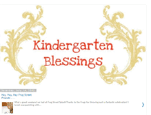 Tablet Screenshot of kindergartenblessings.blogspot.com