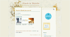 Desktop Screenshot of finchandthistle.blogspot.com