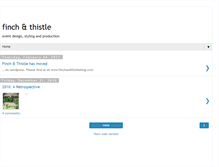 Tablet Screenshot of finchandthistle.blogspot.com