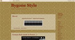 Desktop Screenshot of bygone-style.blogspot.com