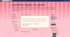 Desktop Screenshot of marijkeslapjesengaren.blogspot.com