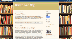 Desktop Screenshot of bowluslawblog.blogspot.com