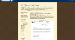 Desktop Screenshot of no-villageatwolfcreek.blogspot.com