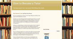 Desktop Screenshot of how-to-become-a-tutor.blogspot.com