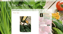 Desktop Screenshot of howtofindrealfood.blogspot.com