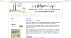 Desktop Screenshot of myreligionissimple.blogspot.com