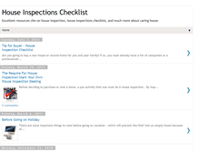 Tablet Screenshot of houseinspectionchecklist.blogspot.com