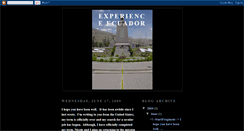 Desktop Screenshot of experience-ecuador.blogspot.com