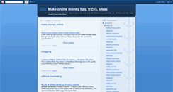 Desktop Screenshot of makeonlinemoneytips.blogspot.com