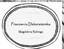 Tablet Screenshot of pracowniadekoratorska.blogspot.com