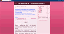 Desktop Screenshot of educaoespecialfundamentos-turma12.blogspot.com