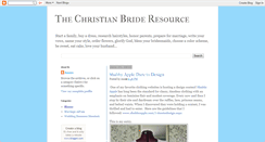 Desktop Screenshot of christianbrideresource.blogspot.com
