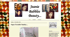 Desktop Screenshot of jeaniebabblesbeauty.blogspot.com