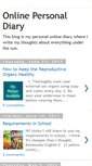 Mobile Screenshot of onlinepersonaldiary.blogspot.com