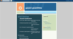 Desktop Screenshot of gayanigisanthika.blogspot.com