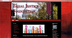 Desktop Screenshot of equaljusticefoundation.blogspot.com