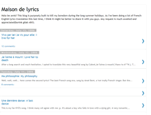 Tablet Screenshot of frenchsongslyrics.blogspot.com