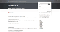 Desktop Screenshot of ifresearch.blogspot.com