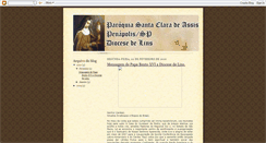 Desktop Screenshot of paroquiasantaclaradeassisdiocesedelin.blogspot.com