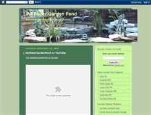 Tablet Screenshot of mywatergardenpond.blogspot.com