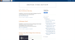 Desktop Screenshot of drivercurereview.blogspot.com