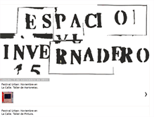 Tablet Screenshot of espacioinvernadero.blogspot.com