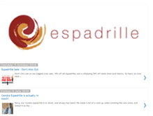 Tablet Screenshot of espadrille-news.blogspot.com
