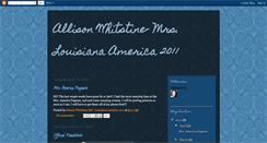 Desktop Screenshot of mrslouisianaamerica2011.blogspot.com