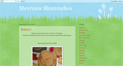 Desktop Screenshot of mevrouw-blommekes.blogspot.com