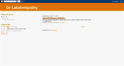 Desktop Screenshot of drlakshmipathy.blogspot.com